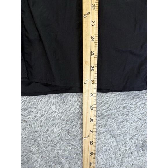 Michael Simon Womens Small Black Embroidered Blue Butterflies Button Down Up Top - Picture 6 of 12